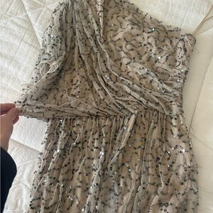 Saks fifth Beige Sequin Dress